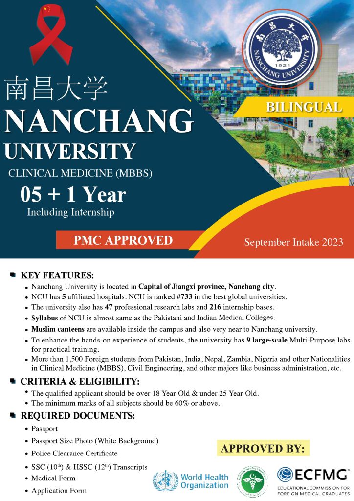 Nanchang Medical University fee Structure 2023